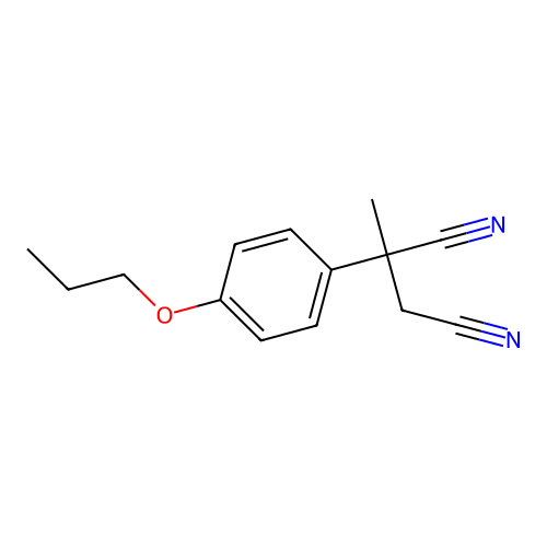 2-Methyl-2-(4-propoxyphenyl)butanedinitrile structure
