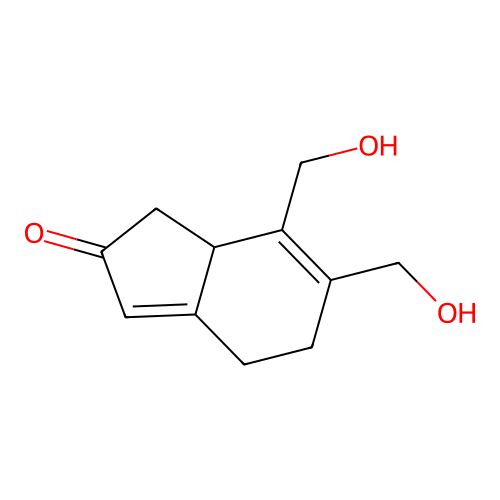 2H-Inden-2-one, 1,4,5,7a-tetrahydro-6,7-bis(hydroxymethyl)- structure
