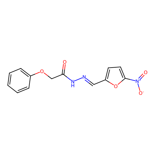 N'-[(E)-(5-nitrofuran-2-yl)methylidene]-2-phenoxyacetohydrazide structure