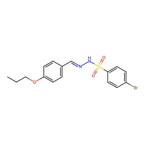 4-bromo-N'-(4-propoxybenzylidene)benzenesulfonohydrazide structure