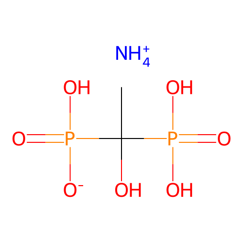 Ammonium trihydrogen (1-hydroxyethylidene)bisphosphonate structure