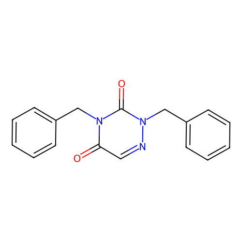 2,4-dibenzyl-1,2,4-triazine-3,5(2H,4H)-dione structure