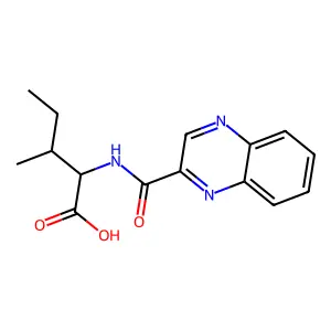 Isoleucine, N-(2-quinoxalinylcarbonyl)-, L- structure