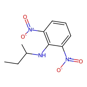 Benzenamine, N-(1-methylpropyl)-2,6-dinitro- structure