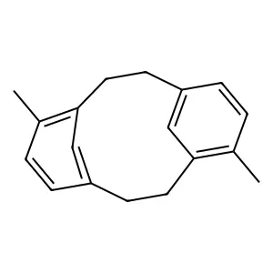 Tricyclo(9.3.1.14,8)hexadeca-1(15),4,6,8(16),11,13-hexaene,5,12-dimethyl- structure