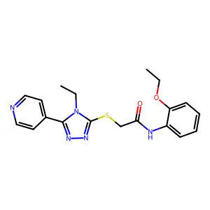 N-(2-Ethoxyphenyl)-2-((4-ET-5-(4-pyridinyl)-4H-1,2,4-triazol-3-YL)thio)acetamide structure