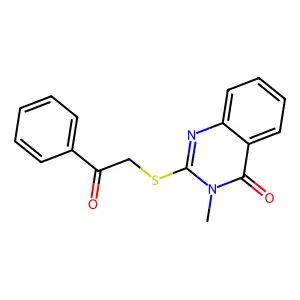 3-Methyl-2-phenacylsulfanylquinazolin-4-one structure