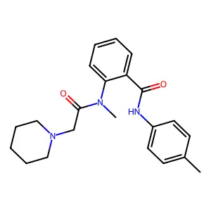Benzamide, 2-(N-methyl-2-piperidinoacetamido)-N-(p-tolyl)- structure