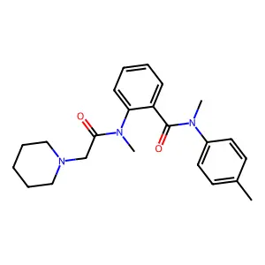 Benzamide, N-methyl-2-(N-methyl-2-piperidinoacetamido)-N-(p-tolyl)- structure