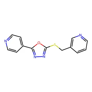 2-(3-Pyridylmethylthio)-5-(4-pyridyl)-1,3,4-oxadiazole structure