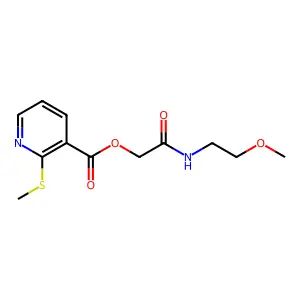 2-((2-Methoxyethyl)amino)-2-oxoethyl 2-(methylthio)nicotinate structure