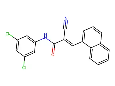 (E)-2-cyano-N-(3,5-dichlorophenyl)-3-naphthalen-1-ylprop-2-enamide structure