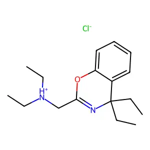 4H-1,3-Benzoxazine-2-methanamine, N,N,4,4-tetraethyl-, monohydrochloride structure