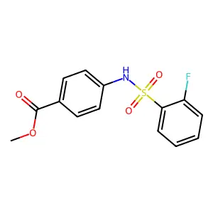 Methyl 4-[(2-fluorophenyl)sulfonylamino]benzoate structure