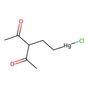 (3-Acetyl-4-oxopentyl)-chloromercury structure