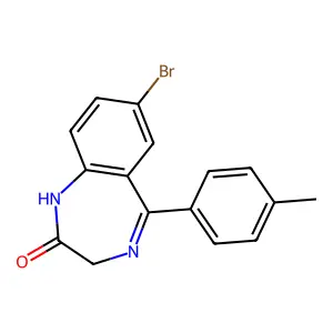 7-Bromo-5-p-tolyl-1,3-dihydro-benzo[e][1,4]diazepin-2-one structure
