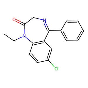 1,4-Benzodiazp2-ON,1-ET-5-PH-7CL structure