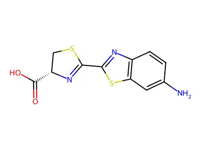 2-(6-Amino-1,3-benzothiazol-2-yl)-4,5-dihydro-1,3-thiazole-4-carboxylic acid structure