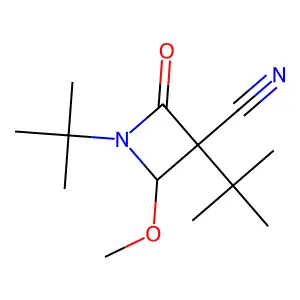 1,3-Ditert-butyl-2-methoxy-4-oxo-3-azetidinecarbonitrile structure
