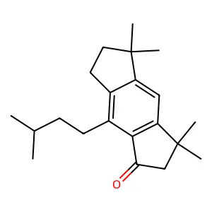 3,3,5,5-tetramethyl-8-(3-methylbutyl)-6,7-dihydro-2H-s-indacen-1-one structure