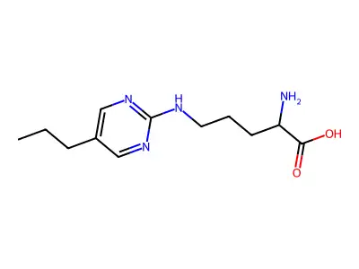 2-Amino-5-[(5-propylpyrimidin-2-yl)amino]pentanoic acid structure