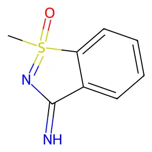1-Methyl-3H-1,2-benzisothiazol-3-imine 1-oxide structure
