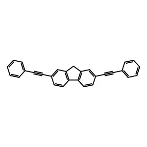 9H-Fluorene, 2,7-bis(phenylethynyl)- structure