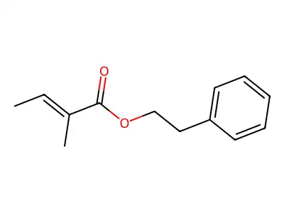 Phenylethyl tiglate structure