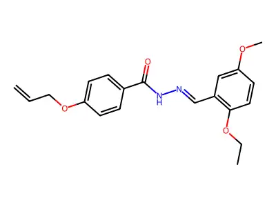 N-[(E)-(2-ethoxy-5-methoxyphenyl)methylideneamino]-4-prop-2-enoxybenzamide structure