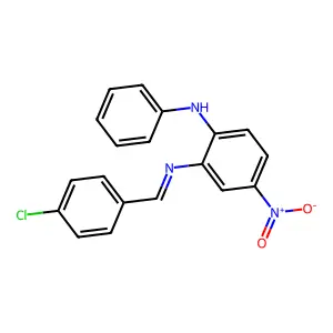 N(sup 2)-((4-Chlorophenyl)methylene)-4-nitro-N(sup 1)-phenyl-1,2-benzenediamine structure