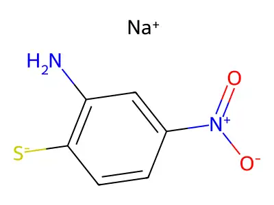 Benzenethiol, 2-amino-4-nitro-, monosodium salt structure