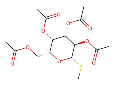 Methyl 2,3,4,6-tetra-O-acetyl-b-D-thiogalactopyranoside structure
