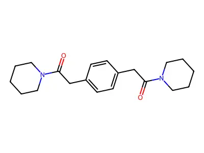 1-((4-[2-Oxo-2-(1-piperidinyl)ethyl]phenyl)acetyl)piperidine structure
