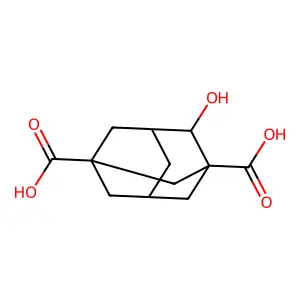 4-Hydroxyadamantane-1,3-dicarboxylic acid structure