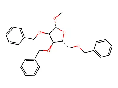 Methyl 2,3,5-tri-O-benzylpentofuranoside structure