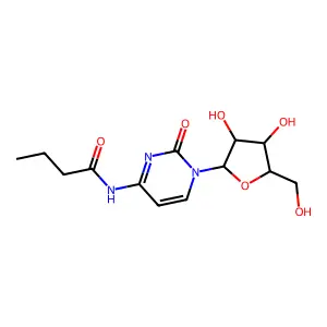 N-[1-[3,4-dihydroxy-5-(hydroxymethyl)oxolan-2-yl]-2-oxopyrimidin-4-yl]butanamide structure
