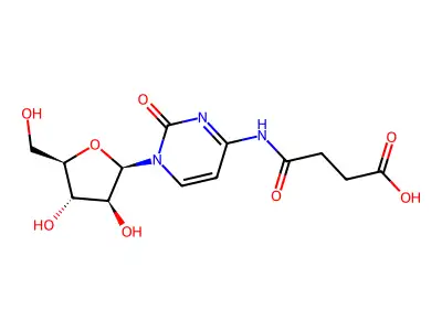 N(4)-Succinyl-1-beta-D-arabinofuranosylcytosine structure