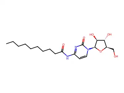 Cytosine, 1-beta-D-arabinofuranosyl-N(sup 4)-decanoyl- structure
