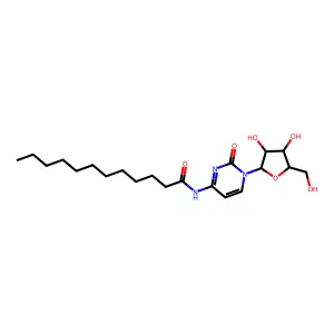 Cytosine, 1-beta-D-arabinofuranosyl-N(sup 4)-lauroyl- structure