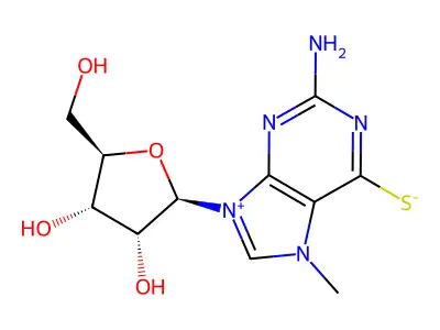 7-Methyl-6-thioguanosine structure