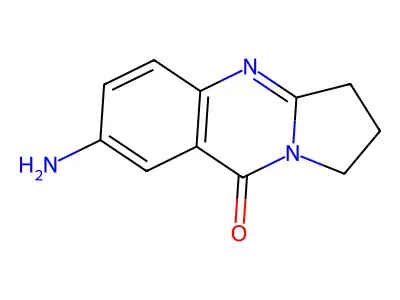 7-amino-1H,2H,3H,9H-pyrrolo[2,1-b]quinazolin-9-one structure