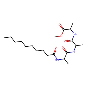 L-Alanine, N-(N-(N-(1-oxodecyl)-L-alanyl)-L-alanyl)-, methyl ester structure