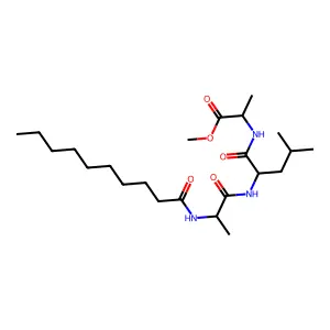 L-Alanine, N-(N-(N-(1-oxodecyl)-L-alanyl)-L-leucyl)-, methyl ester structure