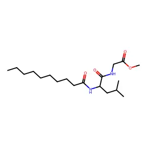 N-(N-(1-氧代癸酰基)-L-亮氨酰)甘氨酸甲酯 structure