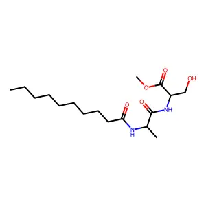 L-Serine, N-(N-(1-oxodecyl)-L-alanyl)-, methyl ester structure