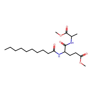 L-Alanine, N-(N-(1-oxodecyl)-L-alpha-glutamyl)-, dimethyl ester structure