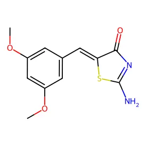 5-(3,5-Dimethoxy-benzylidene)-2-imino-thiazolidin-4-one structure