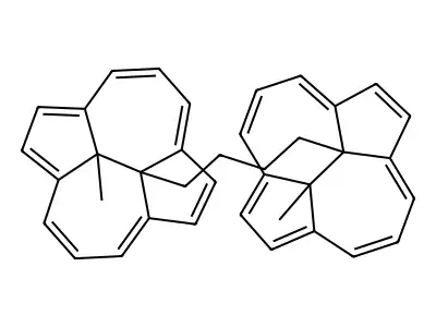 10b,10'b-(Butane-1,4-diyl)bis(10c-methyl-10b,10c-dihydrodicyclopenta[ef,kl]heptalene) structure