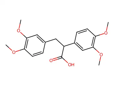 2,3-bis(3,4-dimethoxyphenyl)propanoic Acid structure