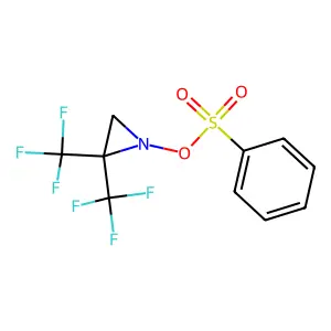 Aziridine, 1-[(phenylsulfonyl)oxy]-2,2-bis(trifluoromethyl)- structure